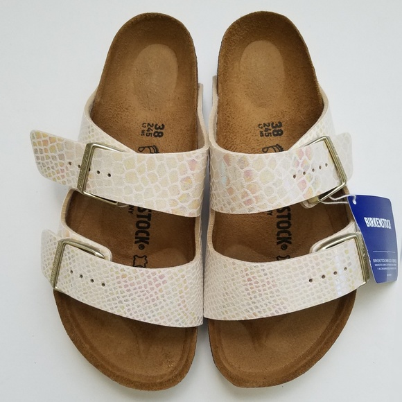 cream birkenstock sandals